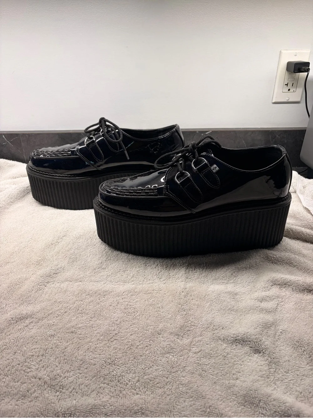 T.U.K. Footwear black patent Viva Mondo creepers men’s 12